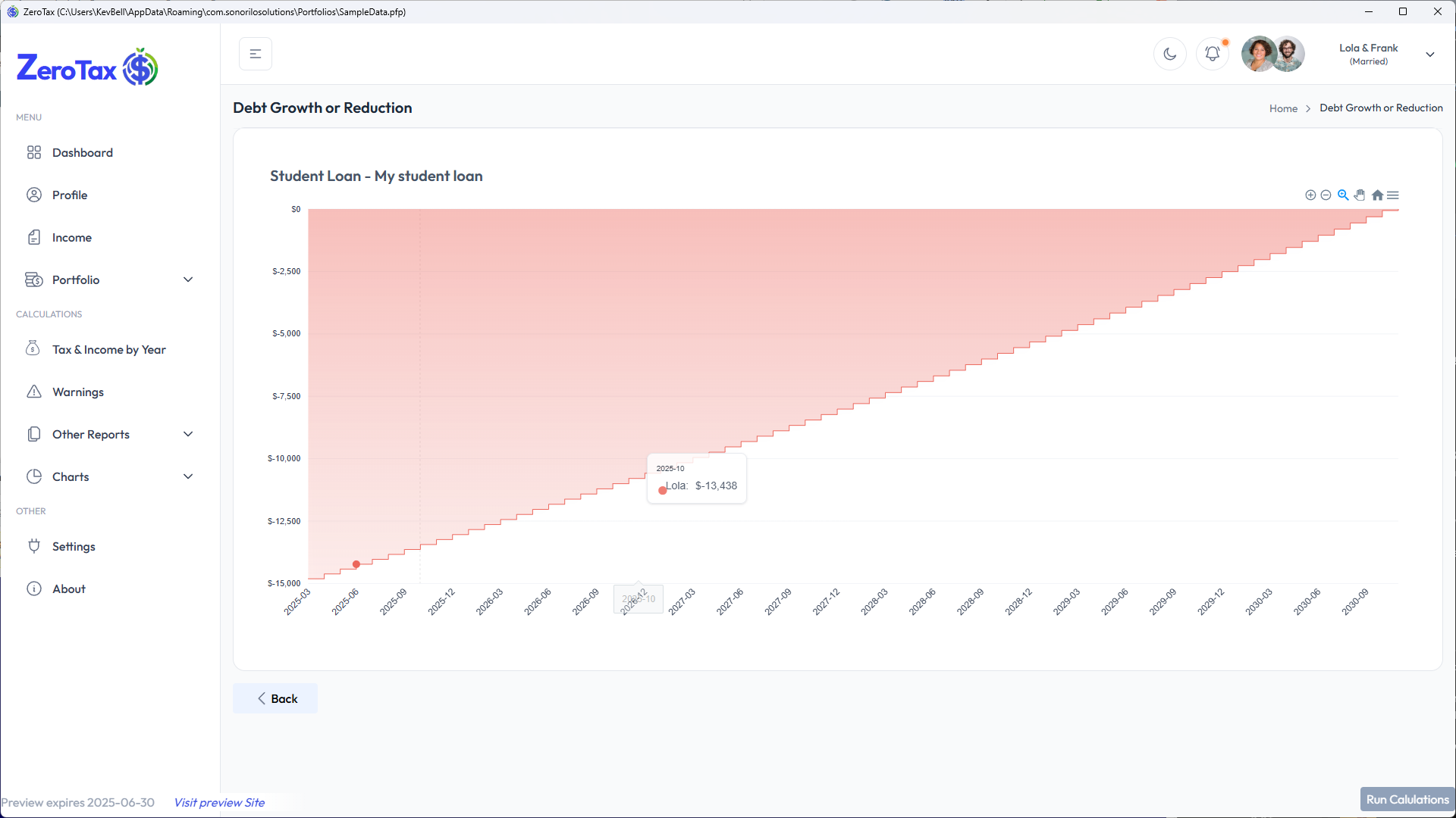 Debt Reduction by Year